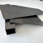 Stack of 2mm,3mm,4mm,5mm 6mm carbon fiber sheets in a warehouse